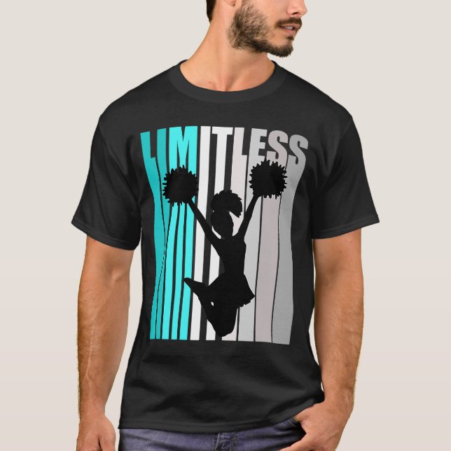 Camiseta Meninas Turquoise Cheerhead Limitless Birthday En (Frente)