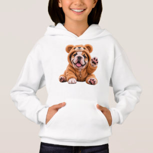 CAMISETA MENINA'S URSO TEDDY BULLDOG ADORÁVEL