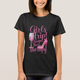 Camiseta Meninas Viajam Mais Baratas Do Que Festa De Vinho