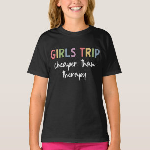 Camiseta Meninas Viajam Mais Baratas Que A Terapia Fim de