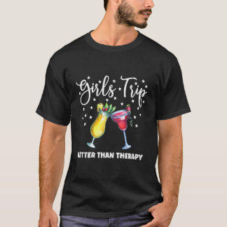 Camiseta Meninas Viajam Melhor Que Terapias Férias Co