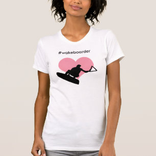 Camiseta Meninas Wakeboarder tee - adoro hashtag wakeboard