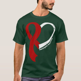 Camiseta Meningite Consciência Esperança Amor Fita Coração 