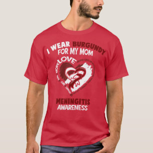 Camiseta Meningite Consciência Eu Visto Borgonha Para Minha