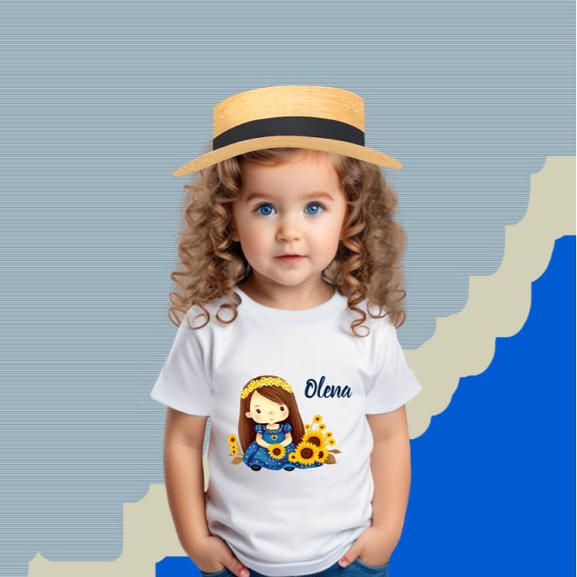 Camiseta Menininha com girassóis (Criador carregado)