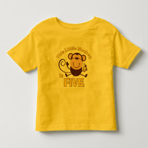 Camiseta Menino 5 de Aniversário do Macaco