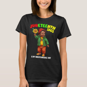 Camiseta Menino Africano E Menina É O Meu Dia Da Independên
