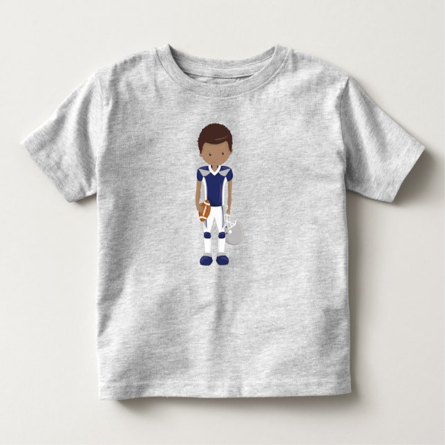 Camiseta Menino Afro-Americano, Futebol Americano, Rugby (Frente)
