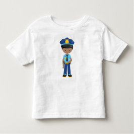 Camiseta Menino Afro-Americano, Policial, Oficial de Políci