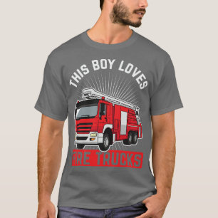 Camiseta Menino ama Bombeiros como Crianças Bombeiros 2