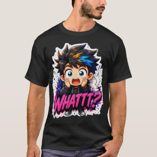 Camiseta Menino Anime Chibi Surpreso "O QUÊ?!" - Pai Colori