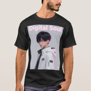 Camiseta Menino Anime Legal Roupas de Tecnologia Olhos Verm