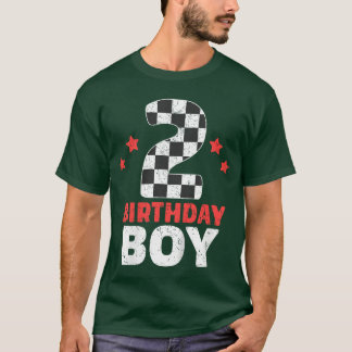 Camiseta Menino Aniversário Menino 2 Dois Bandeira de Corri