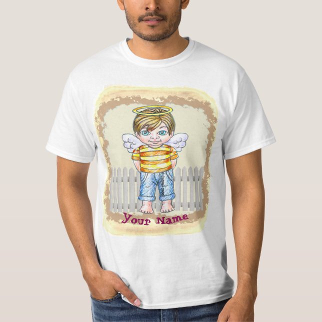 Camiseta Menino Anjo Cristão  (Frente)