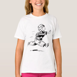Camiseta Menino Antigo Correndo de Volta Futebol Americano