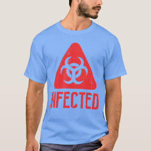 Camiseta Menino apocalipse zumbi infectado por risco biológ