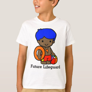 Camiseta Menino bonito do Lifeguard com a bola do Lifesaver