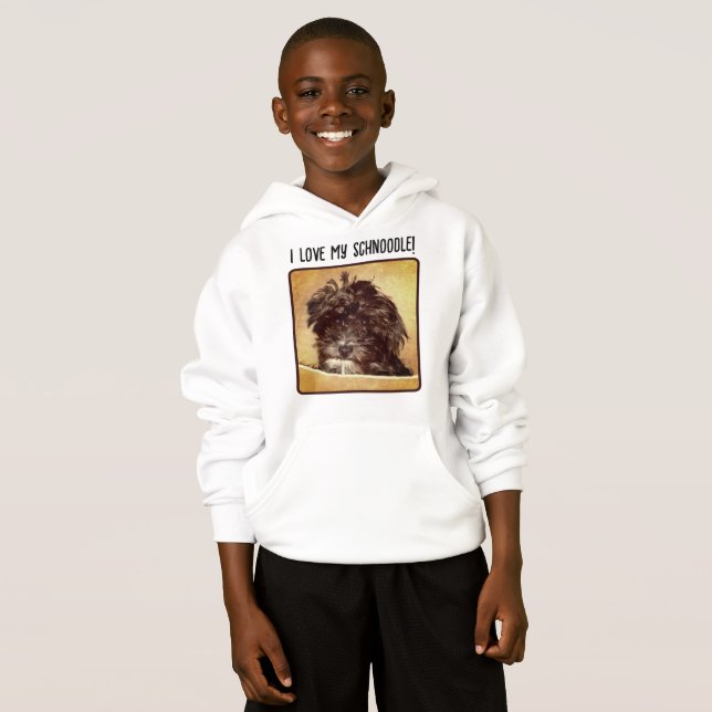 Camiseta Menino cachorro Schnoodle (Frente Completa)