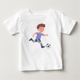 Camiseta Menino Chutando Bola de Futebol – Roupas de Futebo