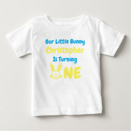 Camiseta Menino Coelhito 1º Aniversário
