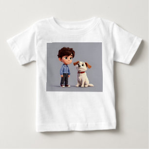 Camiseta Menino com arte de cão
