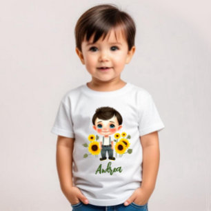 Camiseta Menino com girassóis