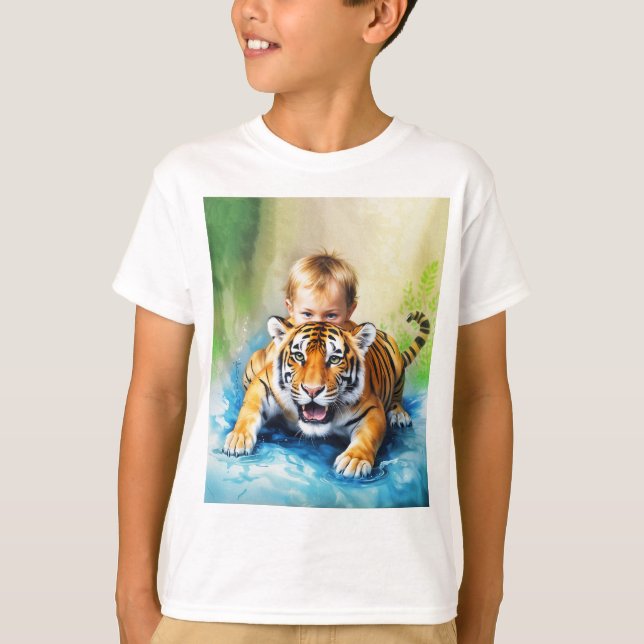 Camiseta menino com tigre (Frente)