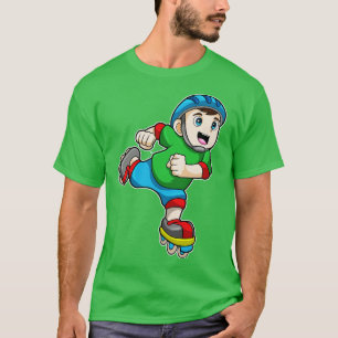 Camiseta Menino como Patinador com Capacete Skate