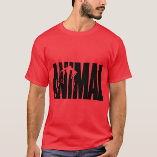 Camiseta Menino da academia de ginástica animal