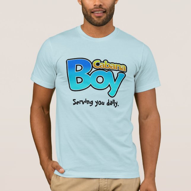 Camiseta Menino da cabana que serve o diário (Frente)