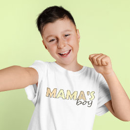 Camiseta Menino da mamãe com cor amarela Shirt do Menino