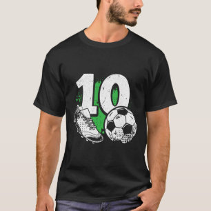 Camiseta Menino de 10 anos de idade jogador de futebol no a