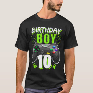 Camiseta Menino de 10 Controles de Video Game Gamer 10º Ani