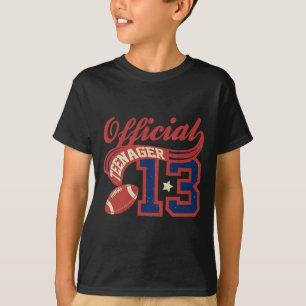 Camiseta Menino de 13 anos de idade Oficial Adolescente 13 