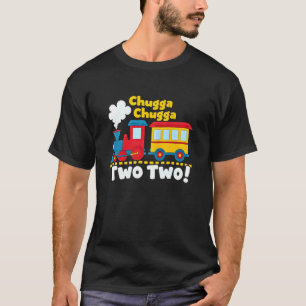 Camiseta Menino de 2º Aniversário Trem - Chugga Chugga Dois