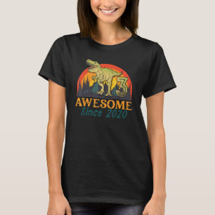Camiseta Menino De 3 Anos Dinossaur Rex Incrível Desde 2020