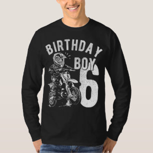 Camiseta Menino de 6 anos - Menino de aniversário - Moto de
