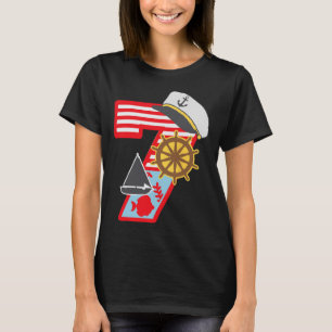 Camiseta Menino de 7 anos de idade fazendo 7 anos Pequeno B