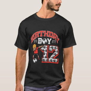 Camiseta Menino de Aniversário 12 Futebol Dab 12 Anos Bday 