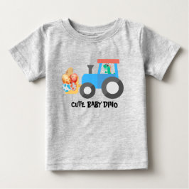 Camiseta Menino de aniversário Caminhão de Construção dinos