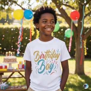 Camiseta Menino de Aniversário - Celebrações de Aniversário