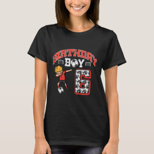 Camiseta Menino de Aniversário de 6 anos Futebol Dab 6º Sex
