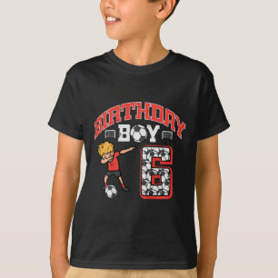 Camiseta Menino de Aniversário de 6 anos Futebol Dab 6º Sex