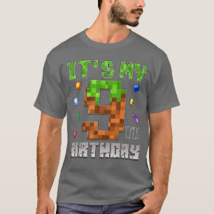 Camiseta Menino de Aniversário É Meu 9º Aniversário Jogo de