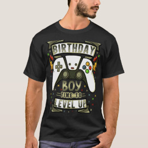 Camiseta Menino de Aniversário Hora de Subir de Nível Anive