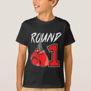 Camiseta Menino de Boxe de 1º Aniversário Menino de 1 Ano d