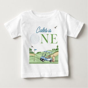 Camiseta Menino de Buraco em Um Golfe Primeiro Aniversário