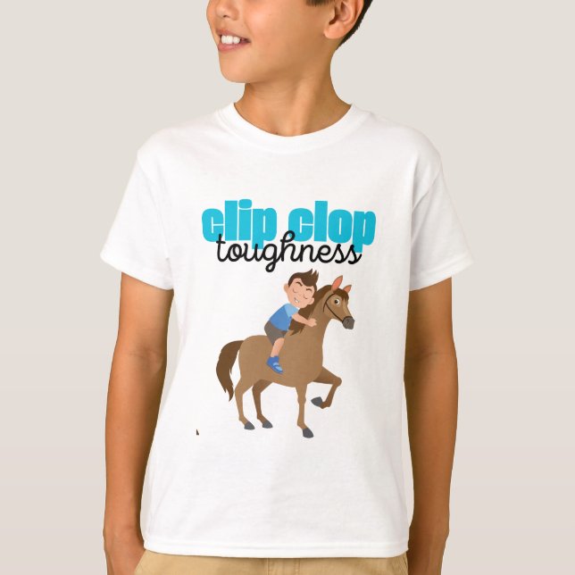 Camiseta menino de clip clop dá um abraço (Frente)