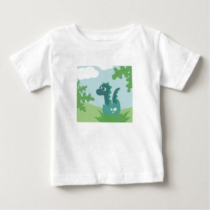 Camiseta Menino de dinossauro recém-nascido em desenho anim