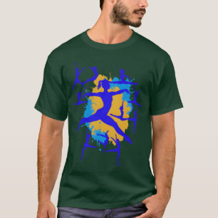 Camiseta menino de esporte de ginástica de dança de balé